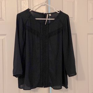 Lauren Conrad navy blouse